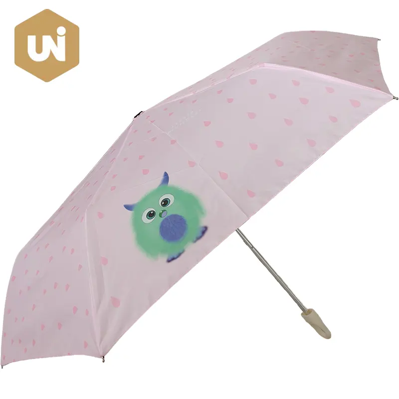 Lámhleabhar Fillte Ainmhithe Éadrom agus Adorable Umbrella Oscailte