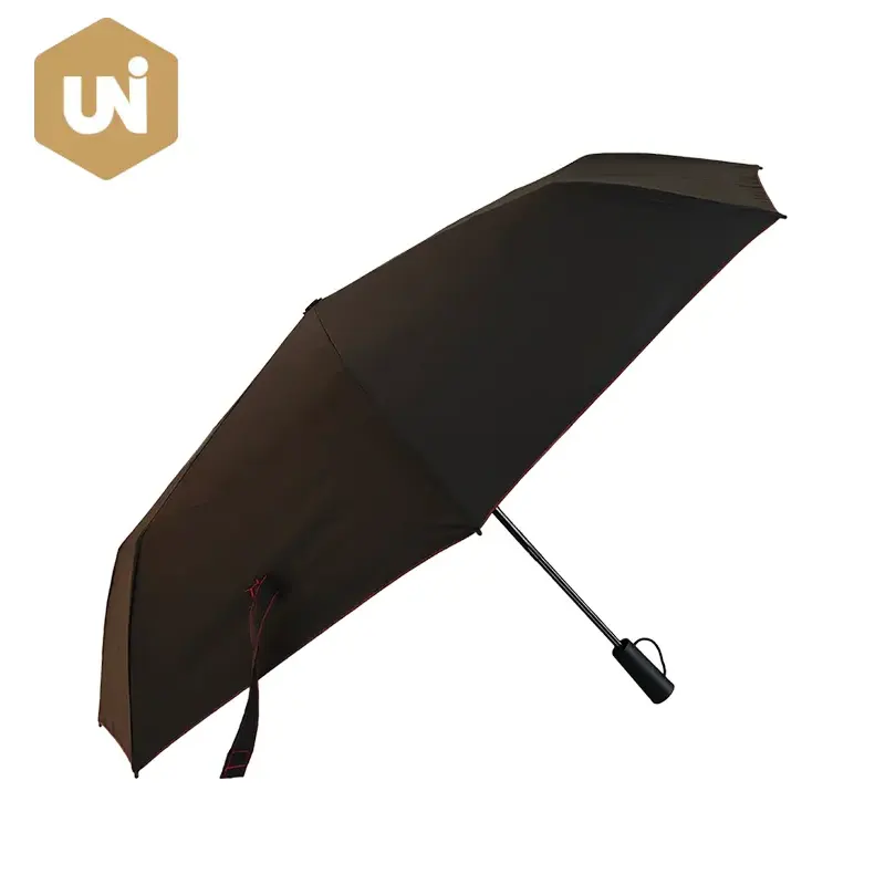 Dubh agus Dearg Lámhleabhar Dath Codarsnachta Oscailte Umbrella