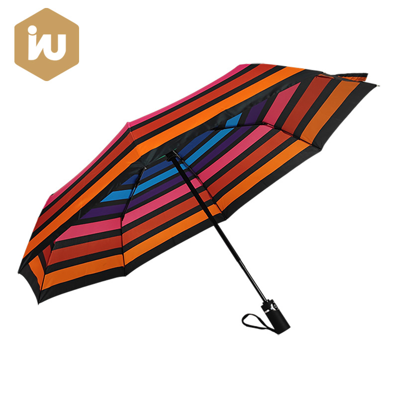 Uathoibríoch Fillte Oscailte Agus Uathdhúnadh Umbrella Rainbow