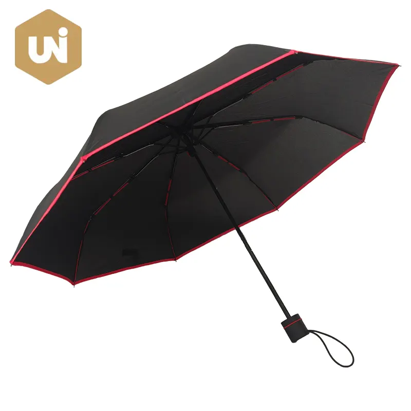 Lámhleabhar Stráice Machnamhach Dearg Umbrella Oscailte